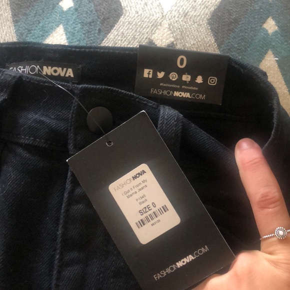Size 0 black FN I got it from my mama jeans - Picture 2 of 2